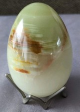Onyx Stone Egg on Stand Ornament Small 