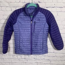 L.L.Bean Girl Down Puffer Jacket Purple M Double Up Outerwear System Lightweight