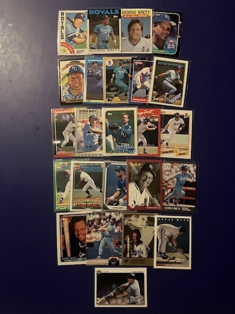 George Brett Baseball Card Lot--25 Different Cards--All Major Brands NrMt-Mt
