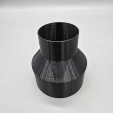 Woodstock W1044, 4in To 2.5in Reducer, Black 70136 4inch To 2.5inch, 4" to 2.5"