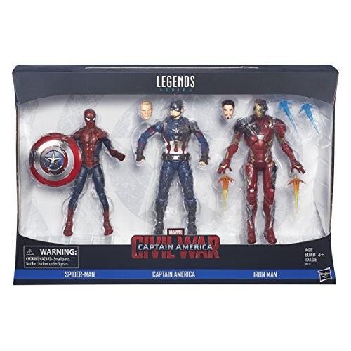 Hasbro Civil War Marvel Legends Iron Man Captain America Spider-Man Figure - Picture 2 of 2