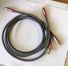 Pair Of 2 ROCKETFISH 4 Foot Digital Optical Audio Cables 24K Gold Plated Mesh 