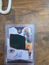 2020 Panini Limited Rookie Patch Autographs AJ Dillon #166 /15 Rpa Packers