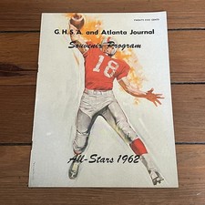 G.H.S.A. Atlanta Journal Souvenir Program All-Stars 1962 Football & Basketball