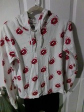 On Fire Hoodie Large Bloody Hot Lips