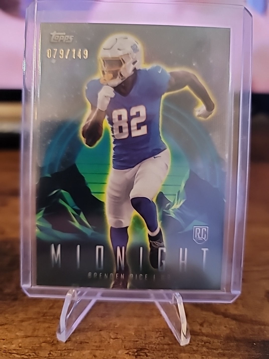 2024 Topps Midnight Brenden Rice #53 Chargers (RC) Morning Parallel 79/149