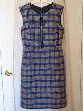J.Crew Tweed Front Metal Zipper Sheath Dress, Size 6