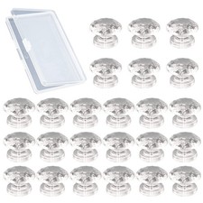 MOROBOR Mini Acrylic Pull Knobs, 24pcs Diamond-Shaped Self Stick Knobs No Dri...