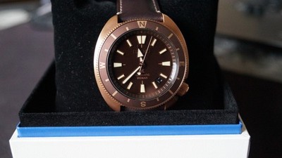 SEIKO ProspeX SRPG18K1 Brown Bronze Automatic Watch Leather Tortoise case 42mm