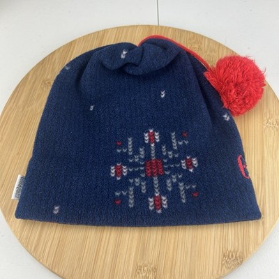 Conte of Florence Beanie Hat Cap OSFM Adult Blue Fleece Tassel
