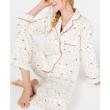 Charter Club Printed Cotton Flannel Packaged Pajama Set, XXL
