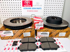 2005-2015 Tacoma 2wd 5 Lug Front X2 Rotors Brake Pad Set Genuine Oem Parts