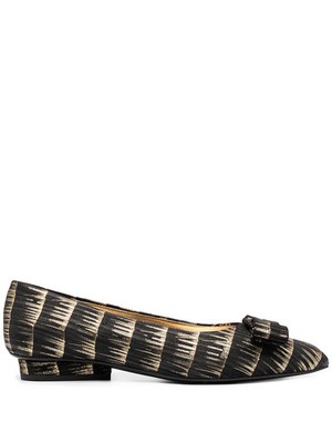 Ferragamo Brush Stroke Effect Ballerinas 6.5