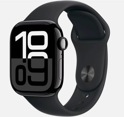 Apple Watch Series 10 42mm A2997 Jet Black Aluminum/Black Band M/L