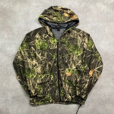 Biltema Windbreaker Mens Medium Woodland Camo Full Zip Hunting Jacket, Green