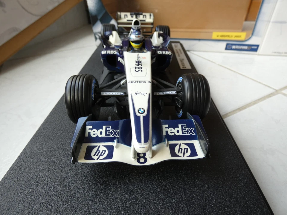 Williams Bmw FW27 Nick Heidfeld #8 2005 1/18 Hotwheels Mattel F1 Formula 1 - Immagine 4 di 4