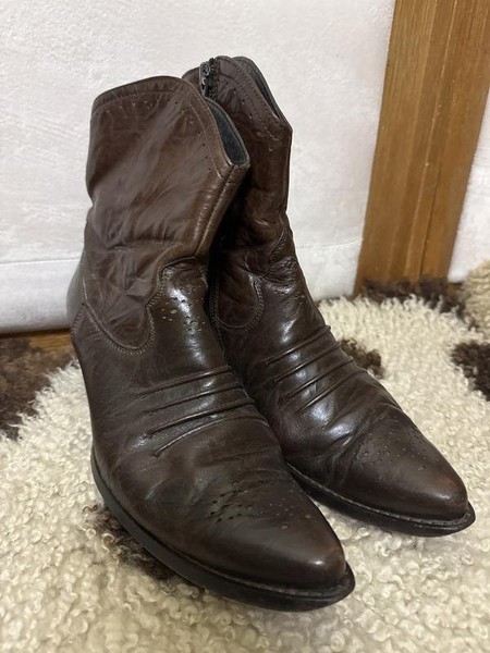 Women Paul Green Boots Brown Leather 37 #C4GM