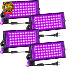 4 Pack 50W LED Black Light IP66 Waterproof, Outdoor Blacklight Flood Light