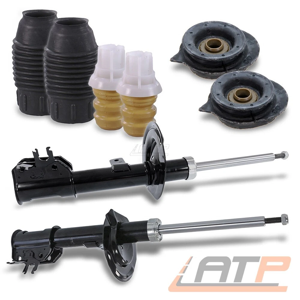 2x STOSSDÄMPFER +DOMLAGER +PROTECTION-KIT VORNE FÜR FIAT PANDA 169  