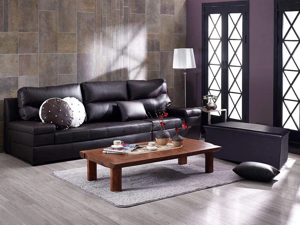 Faux Leather Storage Ottoman Bench Footrest Stool Ottoman Bench 15.75"X15.55"X31 - image 2 of 4