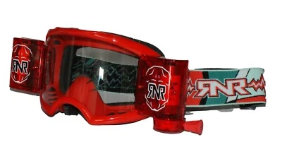 RIP 'N' ROLL Rip N Roll Colossus Roll Off Goggle Red Combo Wide Vision System MX / ATV