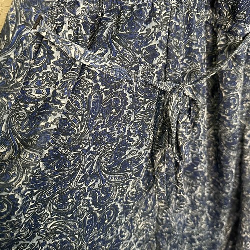 Converse One Star Blue Paisley Print Tie Back Sleeveless Mini Dress Women’s M - Picture 3 of 6