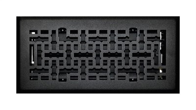 Tru Aire C167-MMB 04X12 Matte Black Steel Floor Register 4 x 12 in.