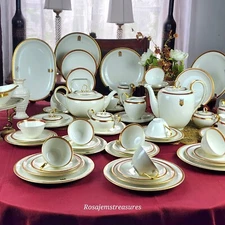  Bavaria &A Krautheim  Germany, Rheydt Crest/Coat of Arms 34 Pcs Dinnerware