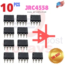 JRC4558 LM4558 Audio Low Noise Dual OP-AMP DIP-8 JRC4558D IC replaces 10Pcs