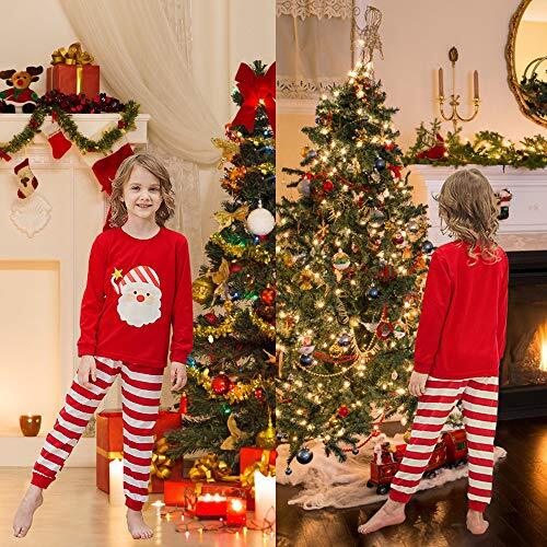 Girls Christmas Pajamas Toddler Boy Kids Holiday Pajamas Set 6 Years 02 Red - Picture 3 of 7