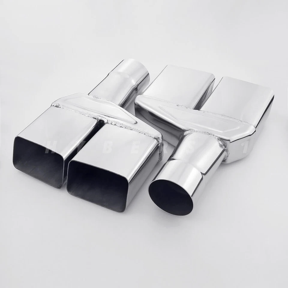 2.5" Inlet Quad Square Out Exhaust Tips for Dodge Challenger 1970/71/72/73/74 - Image 2 of 4