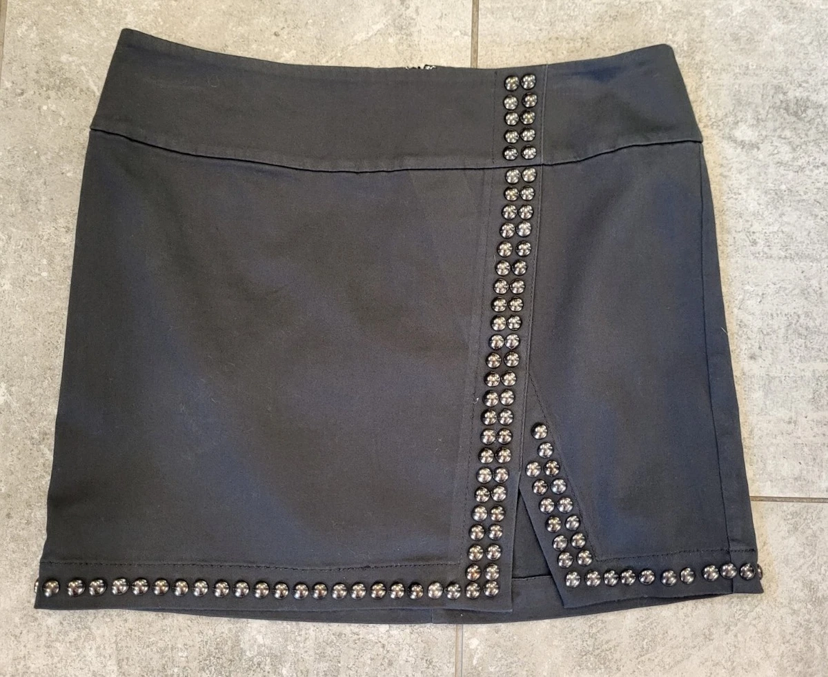 Express Gray Studded Mini Skirt Size 2 eBay