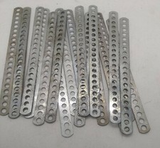 Gilbert Erector Set Part I 21 Hole Cadmium Plated Strip Lot of 18