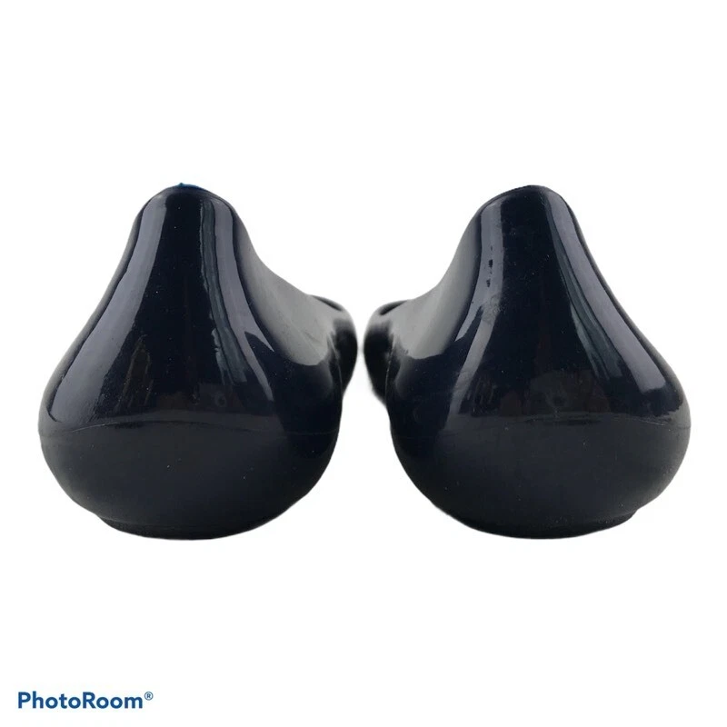 Oka-B Womens Ballet Flats Shoes Navy Blue Patent Slip On Round Toe USA 10 EU 40 - Image 3 of 4