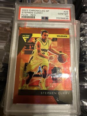 STEPHEN CURRY PSA 10 SP 2022 PANINI Chronicles DP FLUX Red #111 