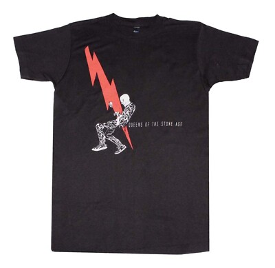  Offizielles schwarzes Herren-T-Shirt Queens Of The Stone Age Lightning Dude QOTSA