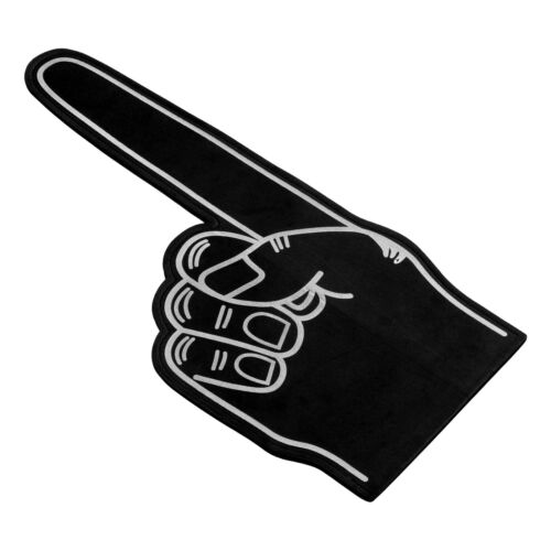 Dedo de espuma gigante 18 pulgadas EVA número 1 hágalo usted mismo espuma en blanco mano, negro - Imagen 1 de 5