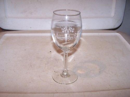 SUTTER HOME WINERY Since 1890 Goblet Wine Glass WELCOME RACE FANS