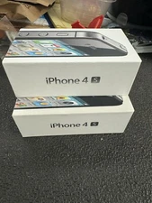 2x Original Empty Box Apple iPhone 4s Black 16GB & 32GB Comes with Tray& Manual