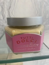 Tutti Dolci Cinnamon Frosting Souffle Lotion 10.1oz Glass Jar- Never Used, Lux
