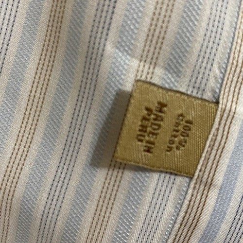 Ike Behar Neiman Marcus Herren 18L blau gestreift Hemd blau Event Büro Freizeit - Bild 7 von 8