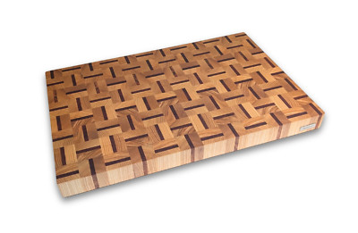 Premium XXXL Stirnholzbrett Hackblock 60X40X4,5 cm Schneidebrett Holzbrett