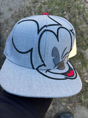Disney Mickey Mouse Adult Snapback Trucker Hat Grey