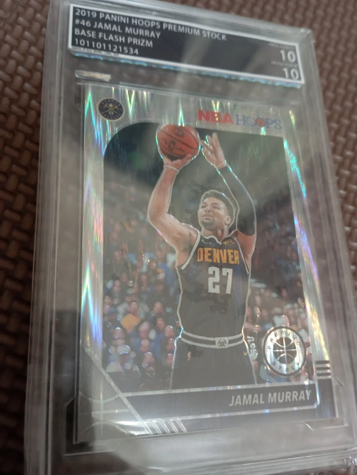 Jamal Murray 2019 Panini Hoops Premium Stock Base Flash Prizm NBA card (BYCC-10) - Image 3 of 4