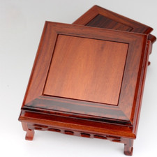 Quadratisch Holz Basis Regal Aquarium Blumenvase Bonsai Display Ständer Tee Tray