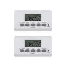 BN-LINK Mini Indoor Easy Set Daily 24-Hour Digital Outlet Timer 2-Prong 2 Pack