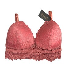 Frederick's of Hollywood Finley Lace Bralette Pink L