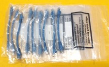                 Lot of 9 Cat5E Ethernet Patch Cables 6in. 350MHz Blue