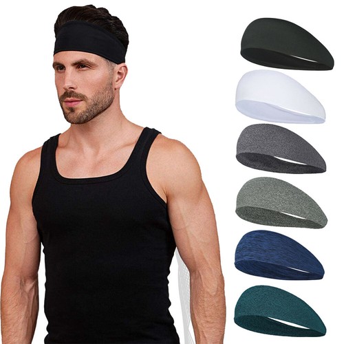 Men Women Sports Headband Yoga Gym Sweatband Hair Bands Head Prevent Sweat Band