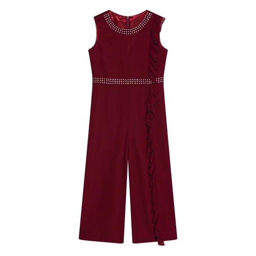 Kids Girls Jumpsuit Belted Catsuits Sparkling Romper Party Costumes Event Shiny - Picture 18 of 60
